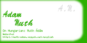 adam muth business card